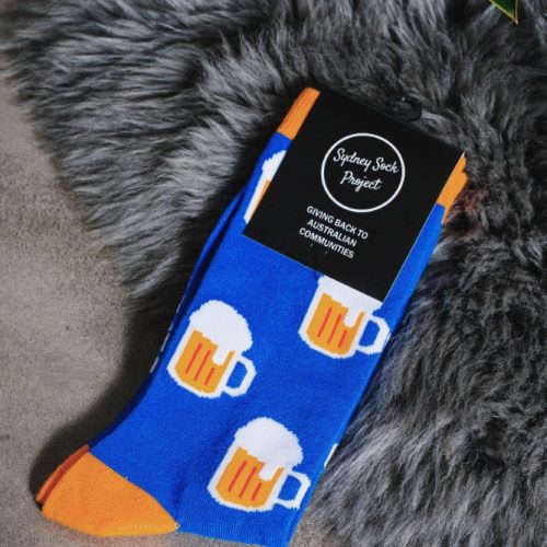 Sydney Sock Project Beer socks - blue